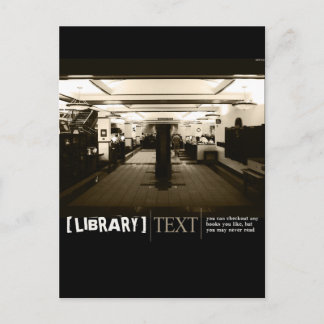 Bibliothek Postkarte