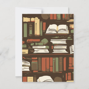 Bibliothek Postkarte