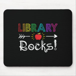 Bibliothek Rocks Lehrer Student Spaß zurück zur Sc Mousepad