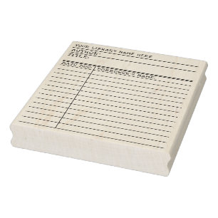 BIBLIOTHEK-RÜCKKEHR-KARTE-RUBBER-BRIEFMARKE GUMMISTEMPEL