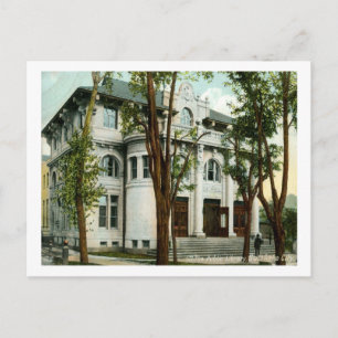 Bibliothek, Salt Lake City 1908 Vintage Postkarte