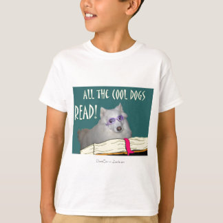 Bibliothek - Samoyed - Coole Hunde Lesen T-Shirt