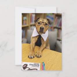 Bibliothek smart brillbook Funny Dog Foto Card Dankeskarte