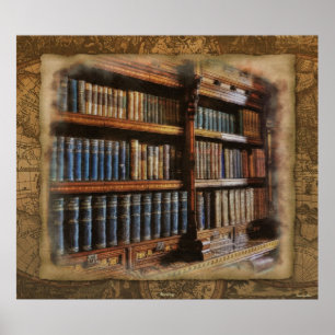 Bibliothek und Bücher der Antike Poster