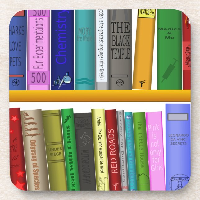 Bibliothek Untersetzer (Vorderseite)