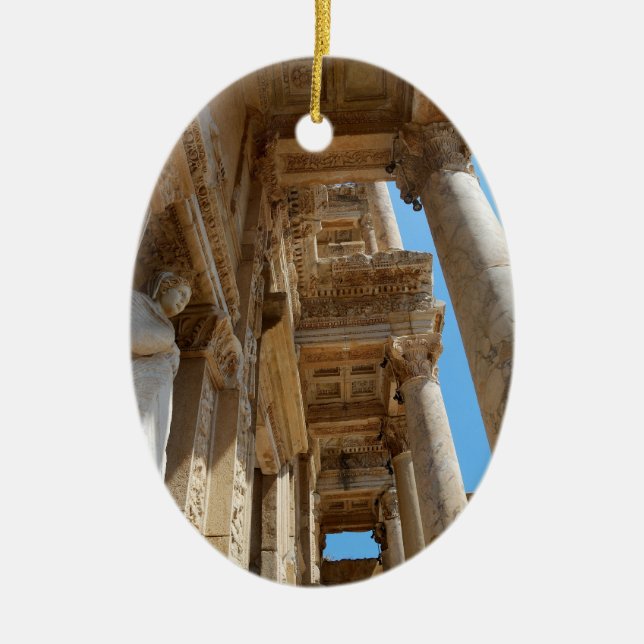 Bibliothek von Celsus Verzierung Keramik Ornament (Vorne)