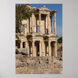 Bibliothek von Ephesus Ruins Poster
