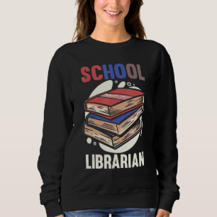Bibliothek zurück zur Buchwürmer-Schule Bibliothek Sweatshirt
