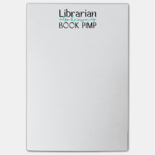 Bibliothekar-alias Buch-Zuhälter-Notizblock Post-it Klebezettel