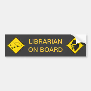 Bibliothekar an Bord Autoaufkleber
