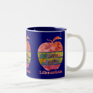 Bibliothekar Apple Zweifarbige Tasse
