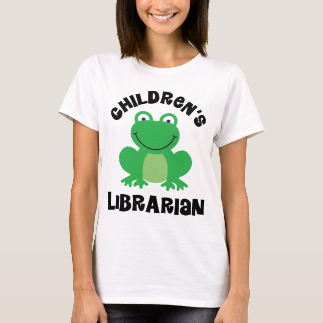 Bibliothekar-Bibliotheksfrosch der Kinder T-Shirt (Vorderseite)
