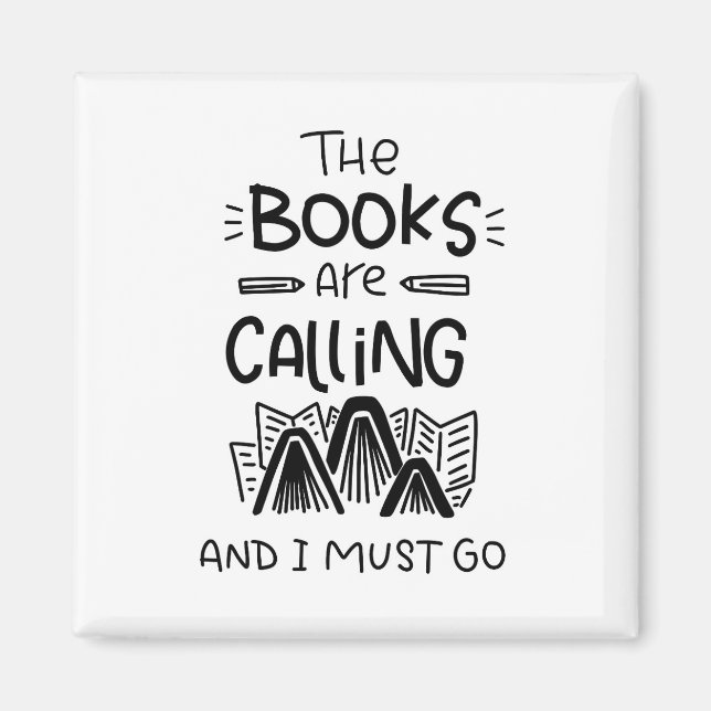 Bibliothekar, Buch Lover, Buchwurm Magnet (Vorne)