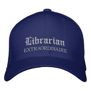 Bibliothekar-Extraordinaire gestickte Kappe