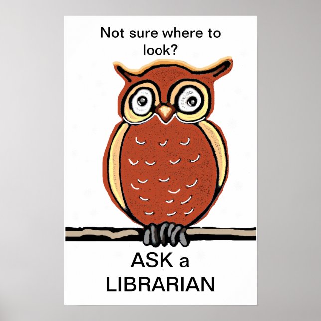 Bibliothekar gefragt poster (Vorne)