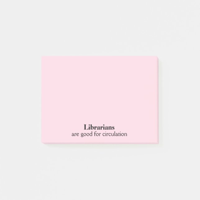 Bibliothekar-Geschenk-lustige Zirkulation wählen Post-it Klebezettel (Vorderseite)