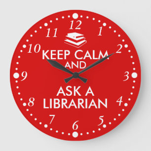Bibliothekar-Geschenke behalten Ruhe, eine Große Wanduhr