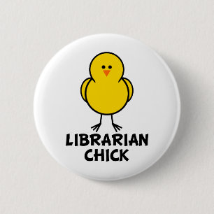 Bibliothekar-Küken Button