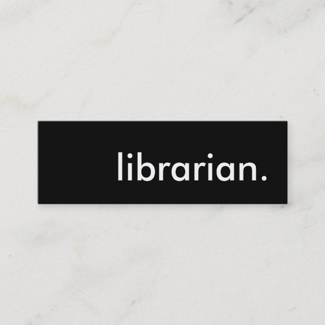 Bibliothekar. Mini Visitenkarte (Vorderseite)
