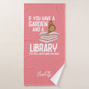 Bibliothekar Nerd und Gärtner Swag Personalisiert Badehandtuch