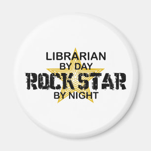 Bibliothekar-Rockstar bis zum Nacht Magnet