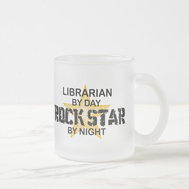 Bibliothekar-Rockstar bis zum Nacht Mattglastasse (Rechts)
