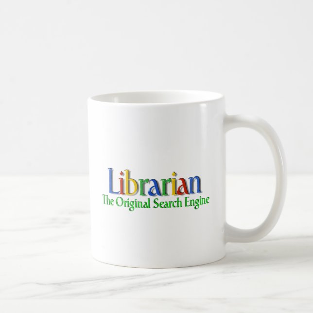Bibliothekar-Vorlagen-Suchmaschine Kaffeetasse (Rechts)