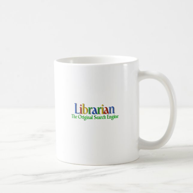 Bibliothekar-Vorlagen-Suchmaschine Kaffeetasse (Rechts)