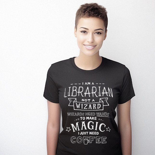 Bibliothekar Wizard Coffee Clever Funny T-Shirt (Librarian Wizard Coffee Clever Funny T-Shirt)
