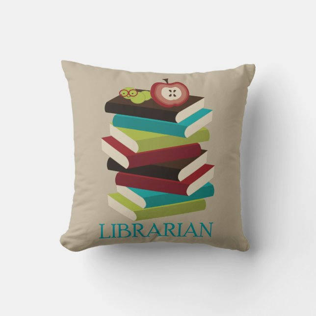 Bibliothekar-Wurfs-Kissen-Geschenk Kissen (Vorderseite)