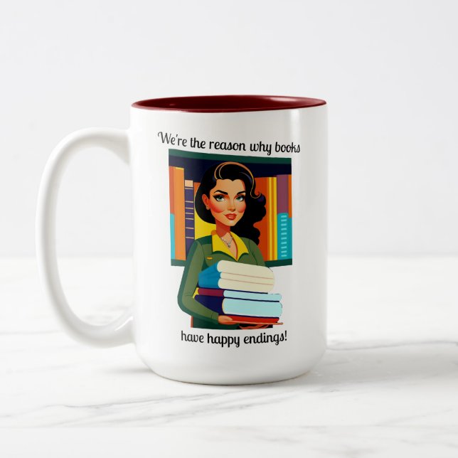 Bibliothekar Zweifarbige Tasse (Links)