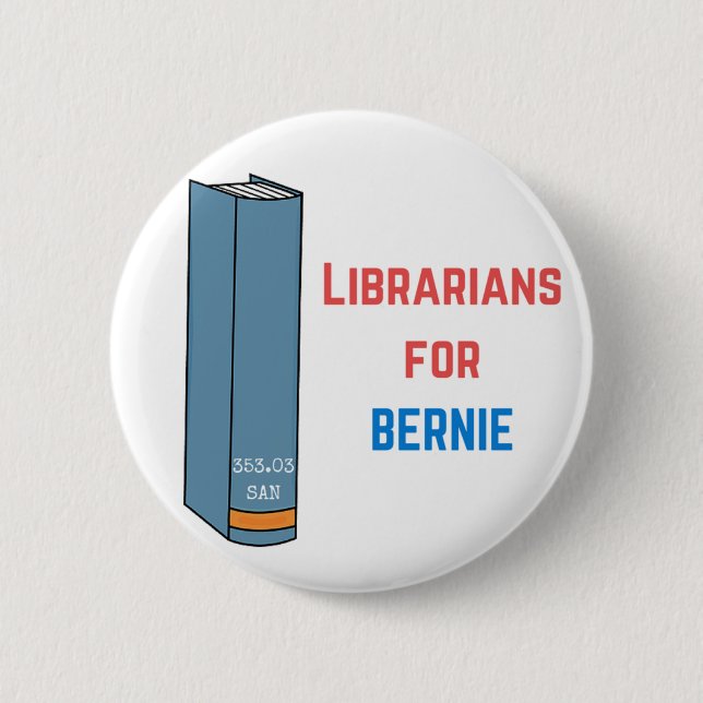Bibliothekare für Bernie-Knopf Button (Vorderseite)