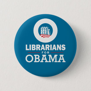 Bibliothekare für Obama Button