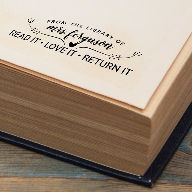 Bibliothekare lesen es Liebe Es gibt es Personalis Permastempel (Librarians Read It Love It Return It Personalized Self-inking Stamp)