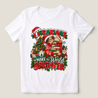 Bibliothekare machen die Welt heller Weihnachts-Sh Tri-Blend Shirt