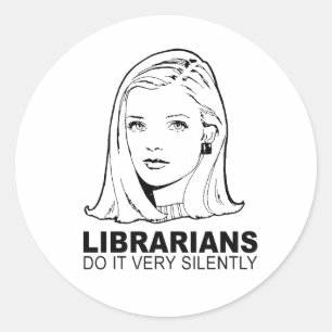 Bibliothekare machen's sehr still runder aufkleber