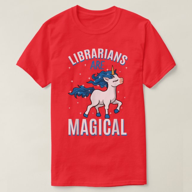 Bibliothekare sind magische Unicorn Job SMLS Beruf T-Shirt (Design vorne)