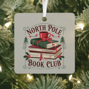 Bibliothekarin des North Pole Book Clubs Büchernar Ornament Aus Metall