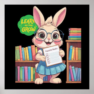 🐰📚 Bibliothekarin-in-Ausbildung Stern – Kaninche Poster