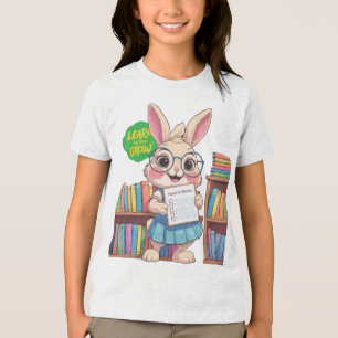 🐰📚 Bibliothekarin-in-Ausbildung Stern – Kaninche Tri-Blend Shirt