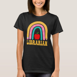 Bibliothekarin Regenbogen Bleistift Frauen Zurück T-Shirt