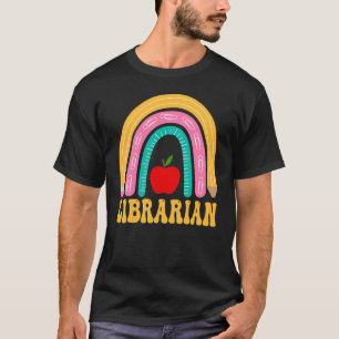 Bibliothekarin Regenbogen Bleistift Frauen Zurück  T-Shirt