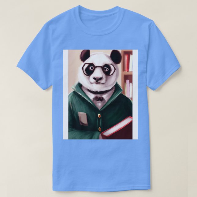 Bibliothekarischer Panda 1 T-Shirt (Design vorne)