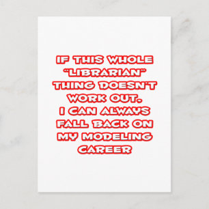 Bibliothekarischer Spaß ... Modellieren Postkarte