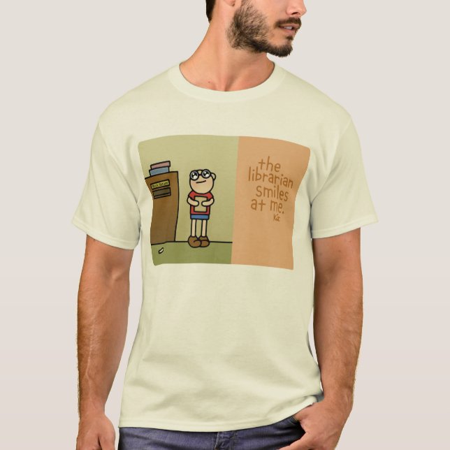 Bibliothekarlächeln T-Shirt (Vorderseite)