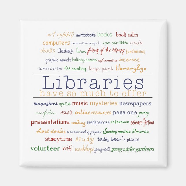 Bibliotheken - Farbe ändern Magnet (Vorne)