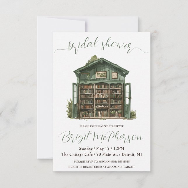 Bibliotheken, Kapitel, Kernnetz, Brautparty Einladung (Vorderseite)