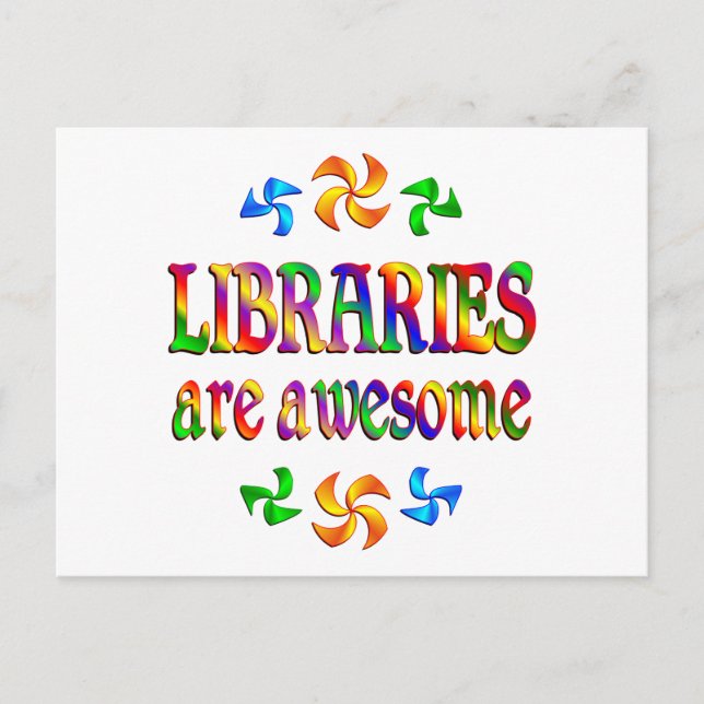 Bibliotheken sind Phantastisch Postkarte (Vorderseite)