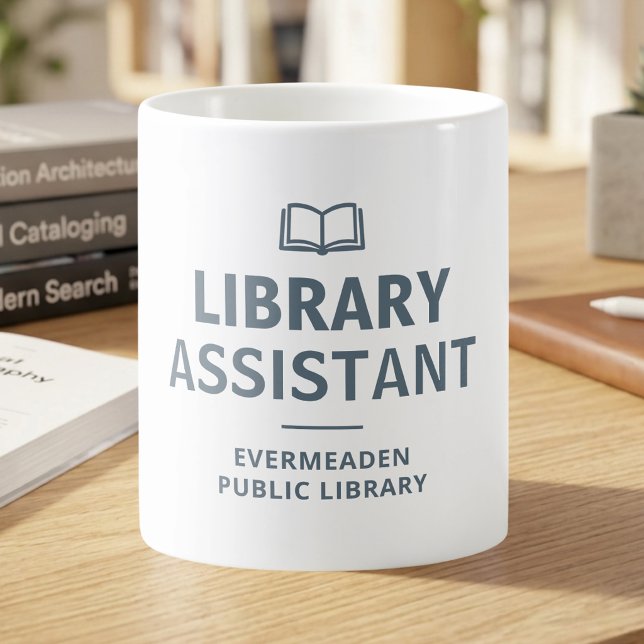Bibliotheks-Assistent für Bücherliebhaber Custom Kaffeetasse (Von Creator hochgeladen)