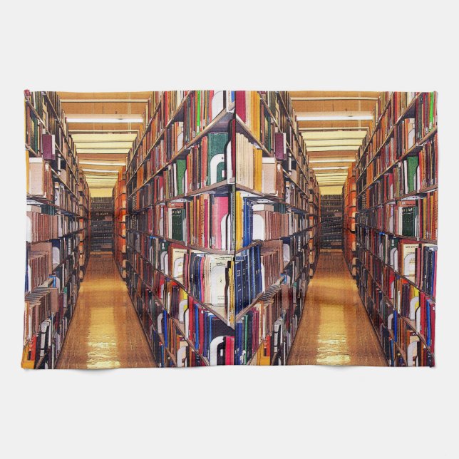 Bibliotheks-Buch-Regal-Geschirrtuch Küchentuch (Horizontal)